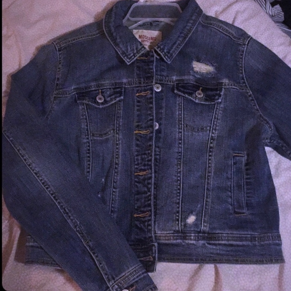Juniors Mossimo Distressed Denim Jacket